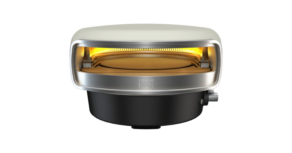 Everdure 2-Brenner Pizzaofen Kiln R stone(hellgrau, 8,5 kW, für Pizzen bis ca. Ø 40cm, rotierender Pizzastein)