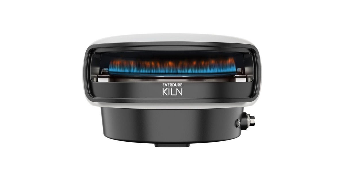 Everdure 2-Brenner Pizzaofen Kiln R stone(hellgrau, 8,5 kW, für Pizzen bis ca. Ø 40cm, rotierender Pizzastein)