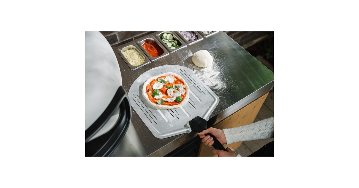 Everdure 2-Brenner Pizzaofen Kiln R stone(hellgrau, 8,5 kW, für Pizzen bis ca. Ø 40cm, rotierender Pizzastein)