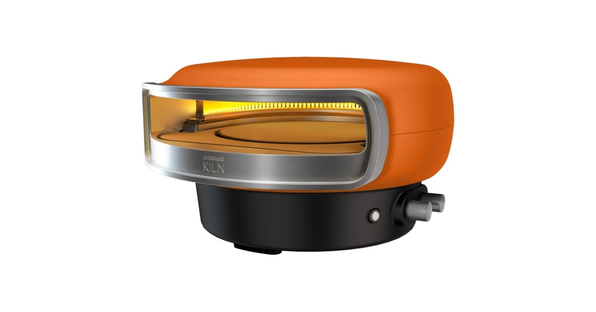Everdure 2-Brenner Pizzaofen Kiln R terracotta(orange, 8,5 kW, für Pizzen bis ca. Ø 40cm, rotierender Pizzastein)