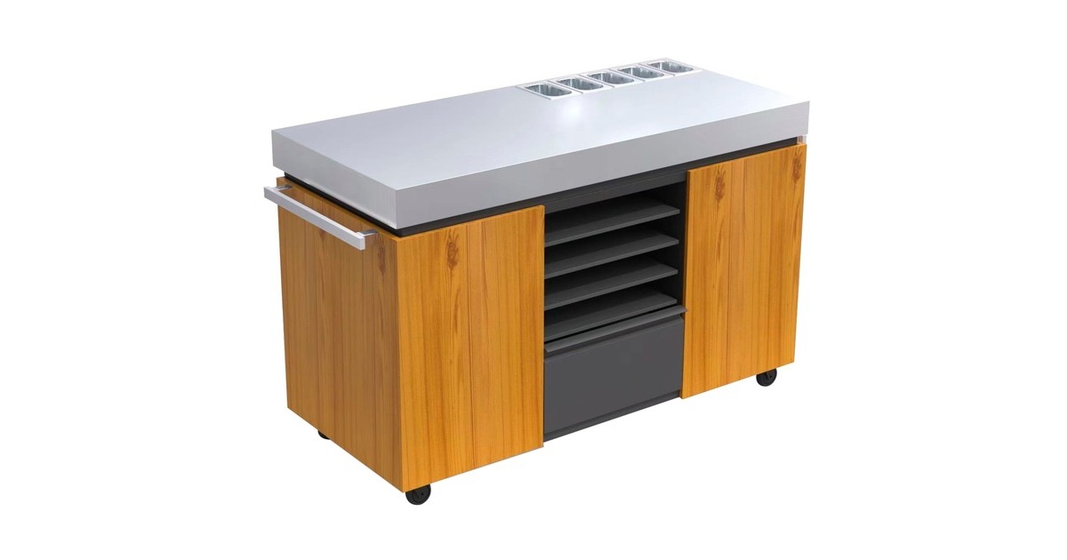 Everdure Pizza Station EPPREPSTAND, Schrank(holz/edelstahl, Outdoor-Schrank für Pizzaofen)