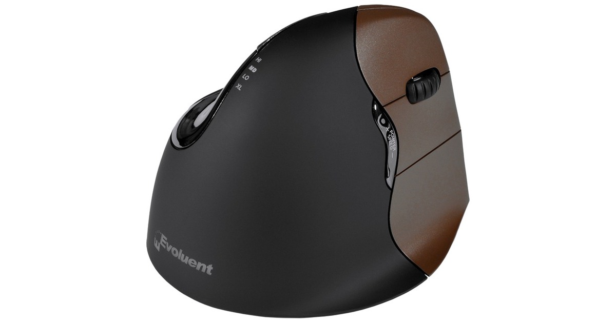 Evoluent Vertical Mouse 4, Maus(schwarz/braun, Klein)