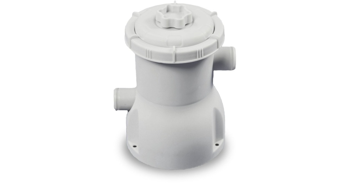 Exit Toys Wood Pool, Frame Pool Ø 300x76cm, Schwimmbad(braun, mit Filterpumpe)