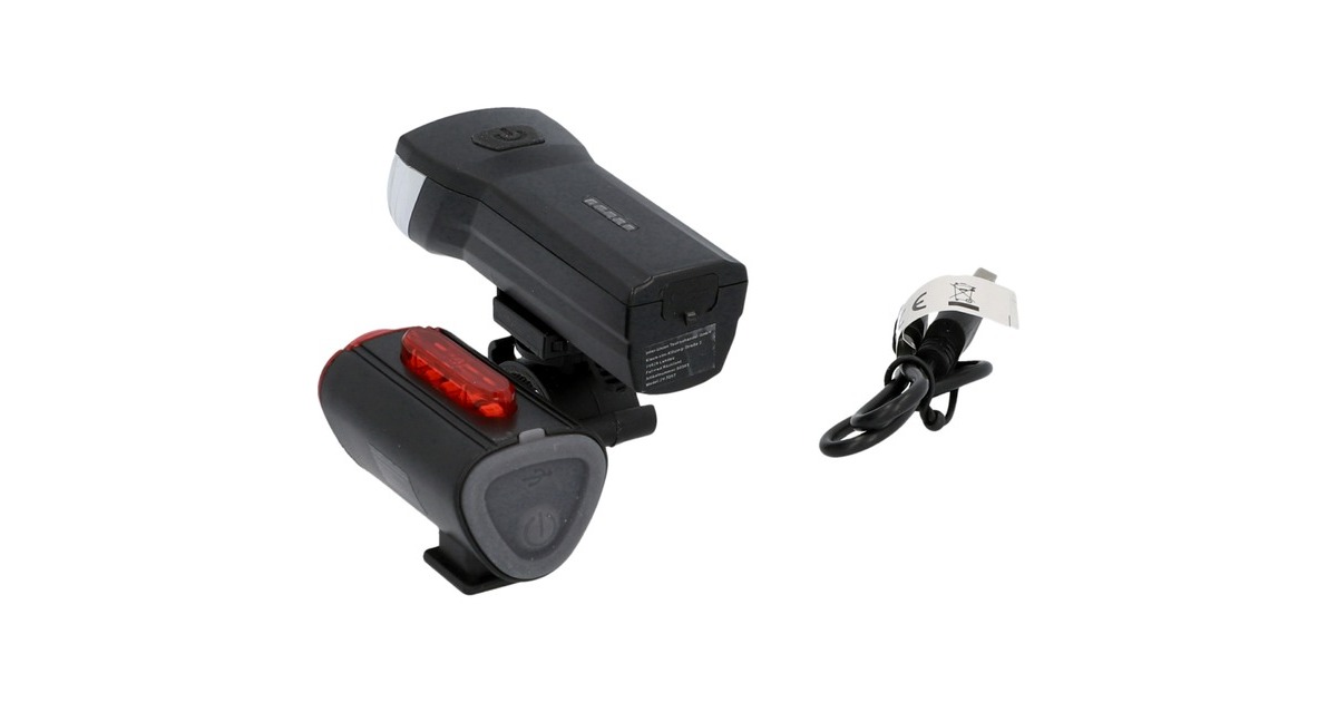 FISCHER Fahrrad Akku Leuchten-Set 30 Lux, LED-Leuchte