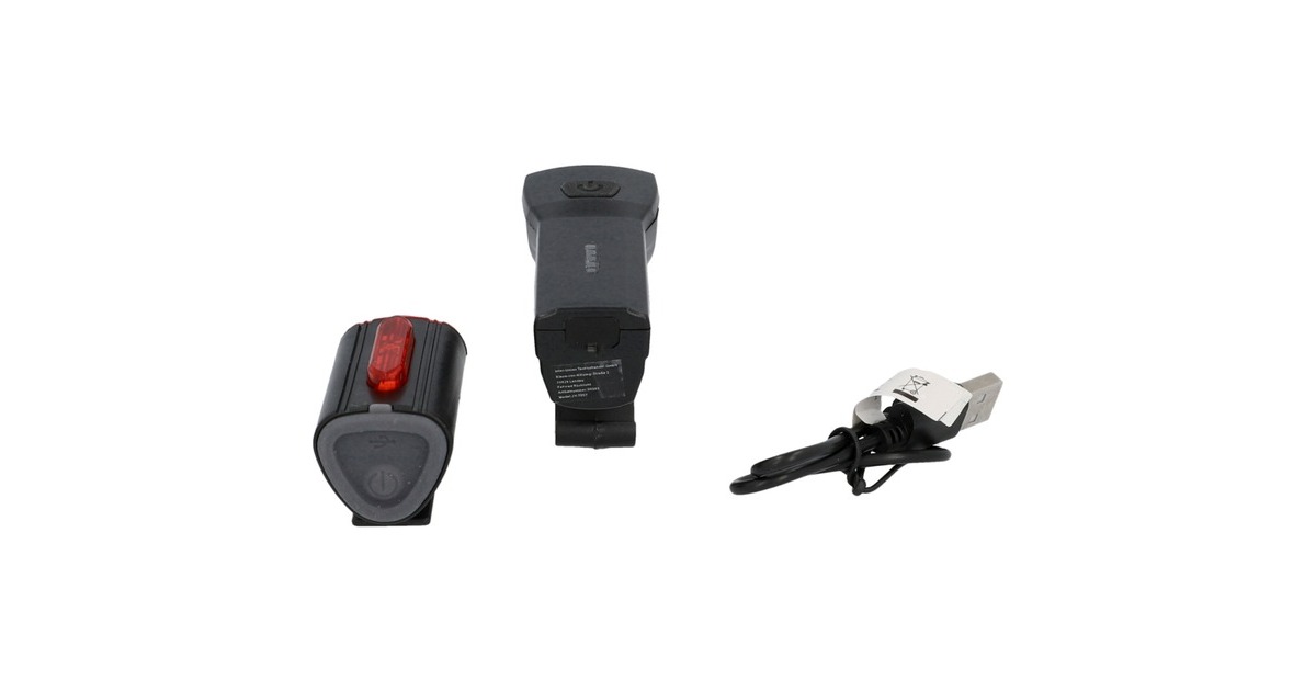 FISCHER Fahrrad Akku Leuchten-Set 30 Lux, LED-Leuchte