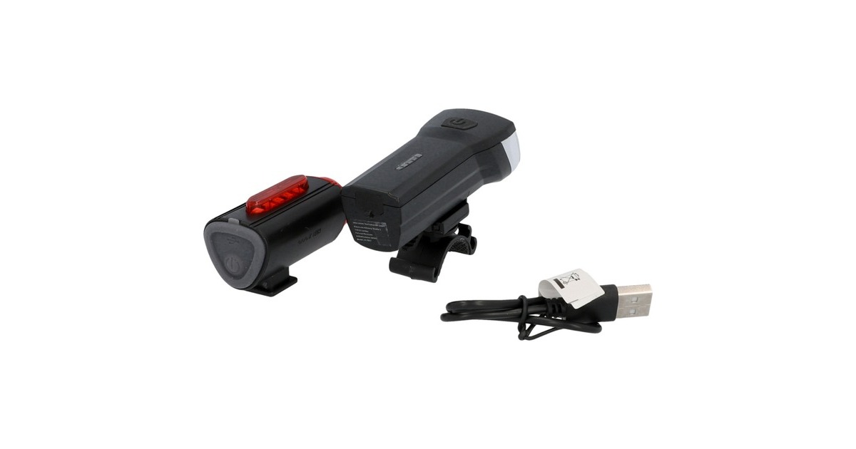 FISCHER Fahrrad Akku Leuchten-Set 30 Lux, LED-Leuchte