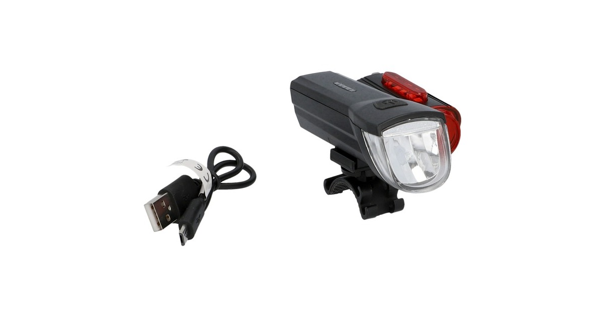 FISCHER Fahrrad Akku Leuchten-Set 30 Lux, LED-Leuchte