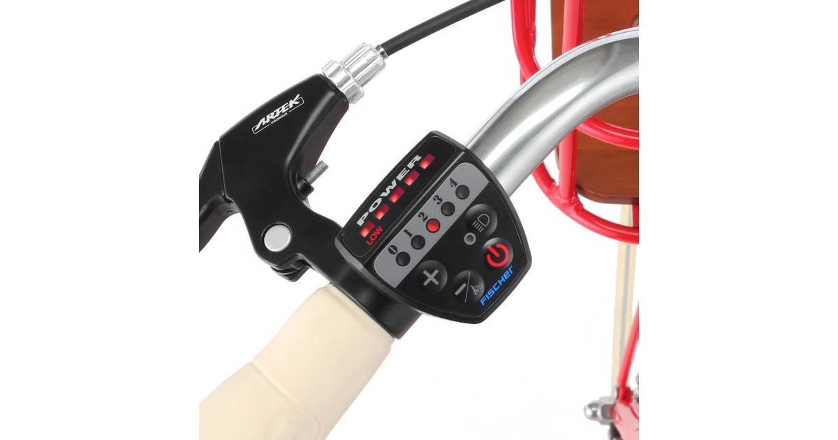 FISCHER Fahrrad CITA Retro 2.0, Pedelec(rot (glänzend), 28