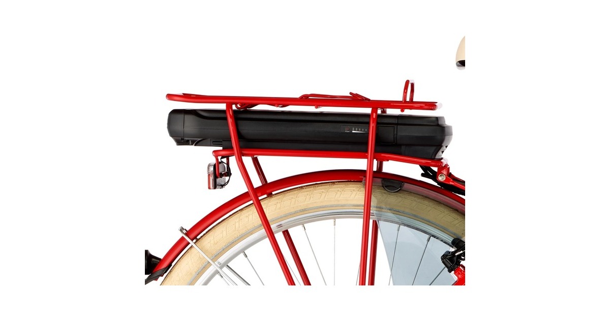 FISCHER Fahrrad CITA Retro 2.0, Pedelec(rot (glänzend), 28