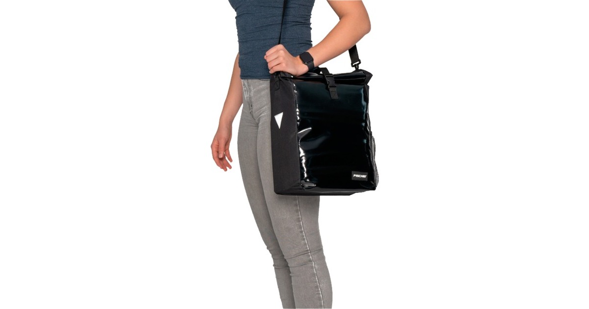 FISCHER Fahrrad Gepäckträgertasche Kurier, Fahrradkorb/-tasche(schwarz)