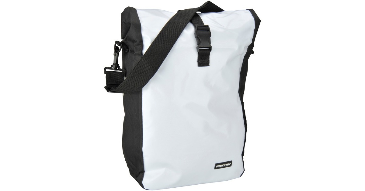 FISCHER Fahrrad Gepäckträgertasche Kurier, Fahrradkorb/-tasche(weiß)
