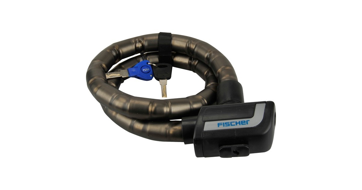 FISCHER Fahrrad Gliederschloss(schwarz, 90 cm, 24 mm)