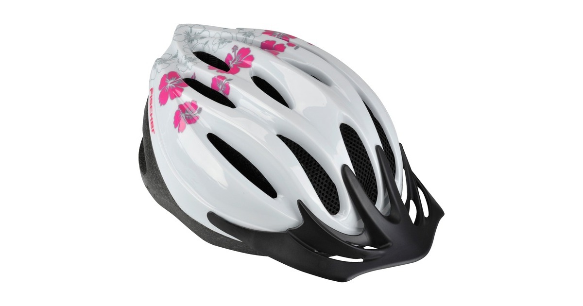 FISCHER Fahrrad Hawaii, Helm(weiß/schwarz, Größe L/XL, 56 - 62 cm)
