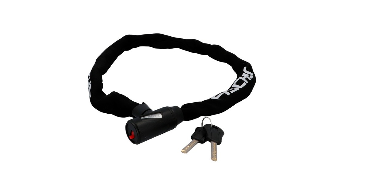 FISCHER Fahrrad Kettenschloss Neopren(schwarz, 100 cm)