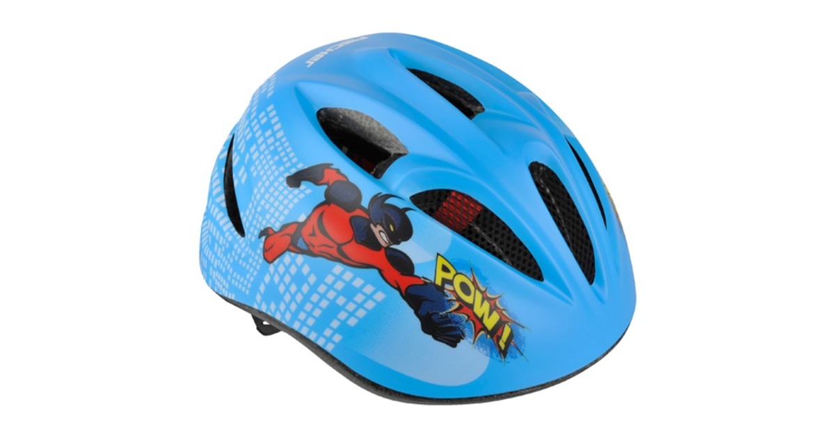 FISCHER Fahrrad Kinder Comic, Helm(blau, Größe S/M, 52 - 55 cm)
