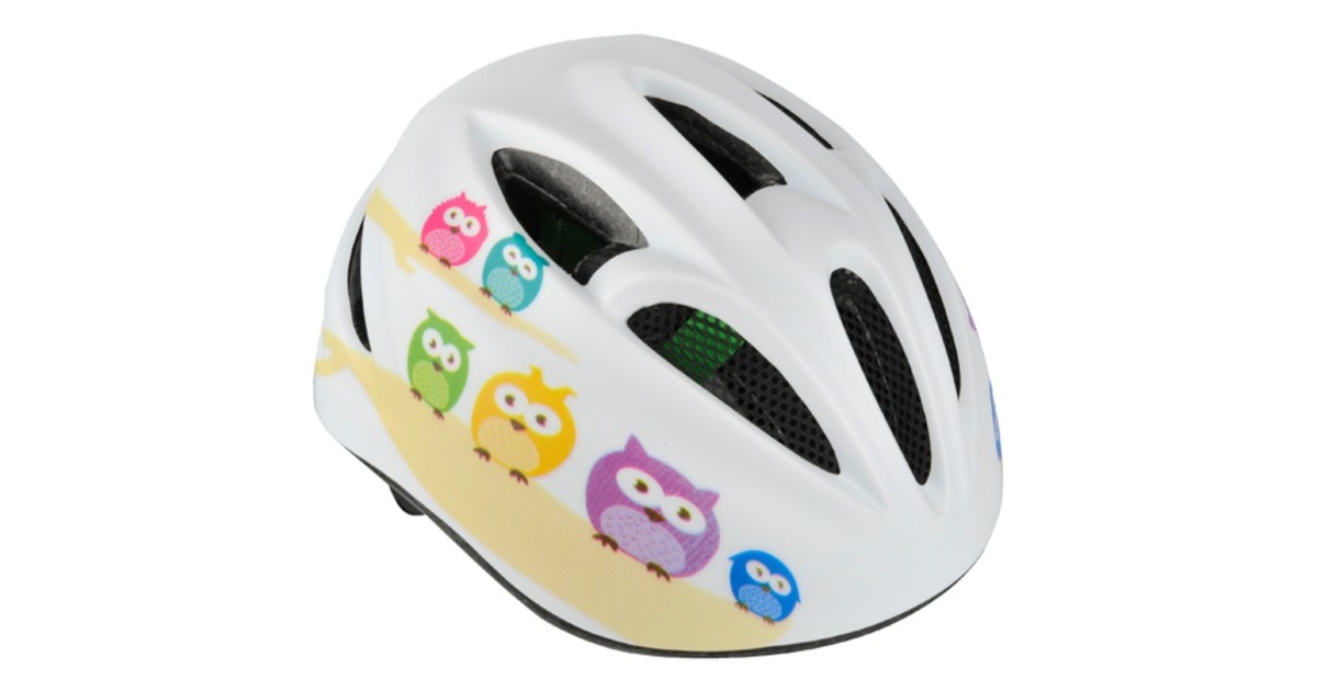 FISCHER Fahrrad Kinder Eule XS/S, Helm(weiß, Größe XS/S, 48 - 52 cm)