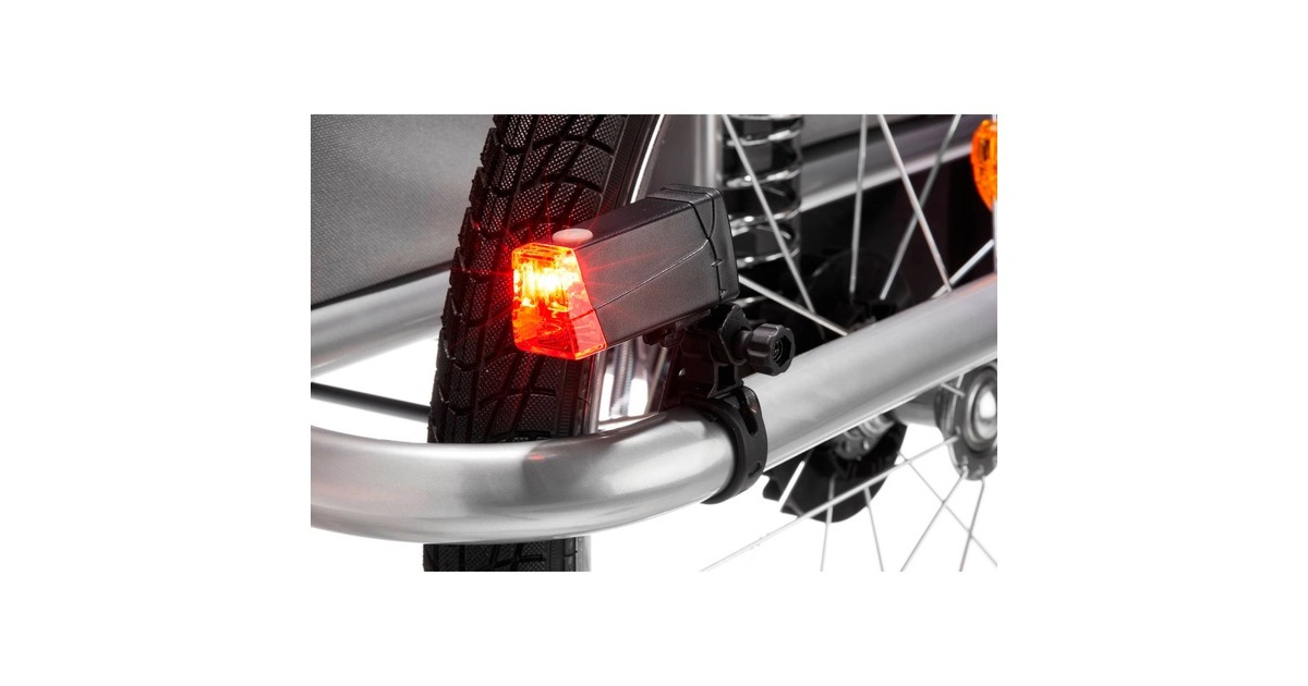 FISCHER Fahrrad Kinder-Fahrradanhänger Komfort(grün/grau)