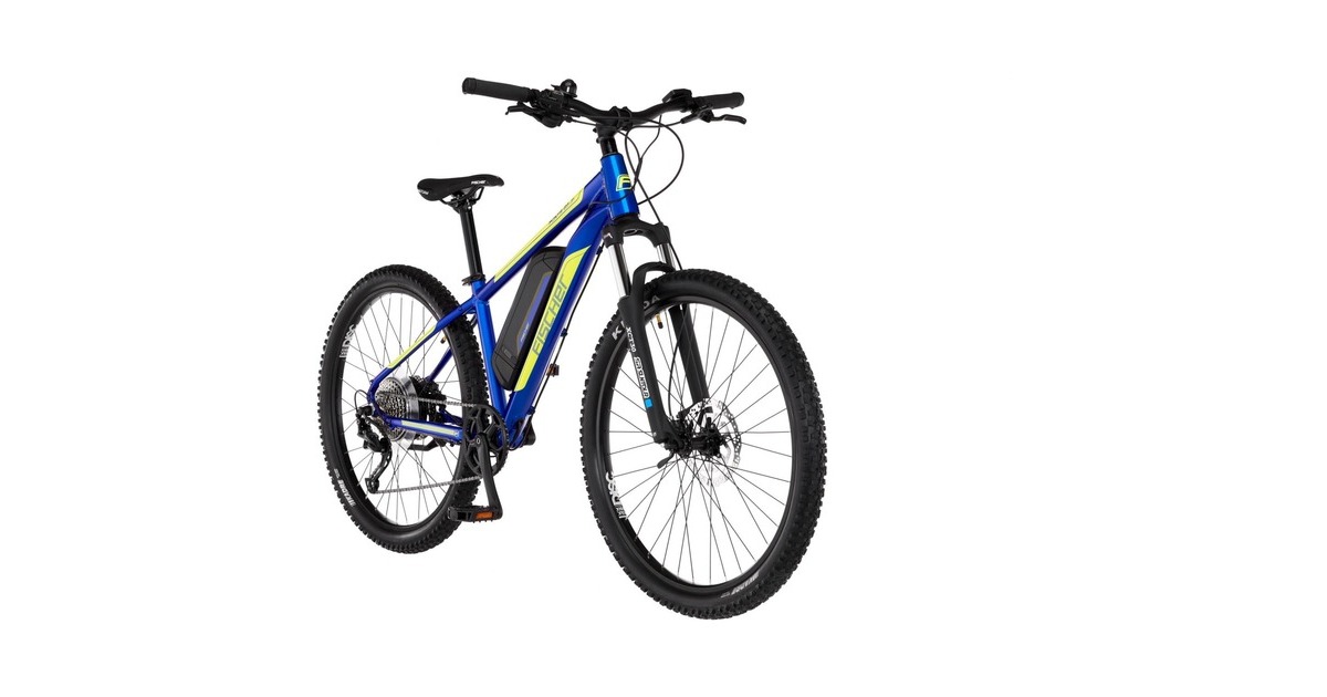 FISCHER Fahrrad Montis 2.1 Junior, Pedelec(blau (glänzend)/gelb, 38 cm Rahmen, 27,5