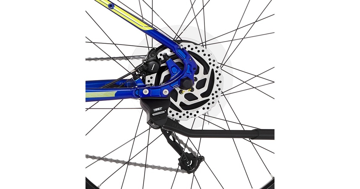 FISCHER Fahrrad Montis 2.1 Junior, Pedelec(blau (glänzend)/gelb, 38 cm Rahmen, 27,5