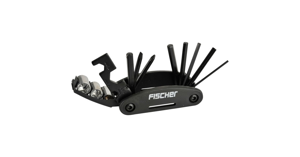 FISCHER Fahrrad Multifunktionswerkzeug, Faltwerkzeug, 15-teilig, Werkzeug-Set(schwarz) FISCHER Fahrrad Multifunktionswerkzeug, Faltwerkzeug, 15-teilig, Werkzeug-Set(schwarz)