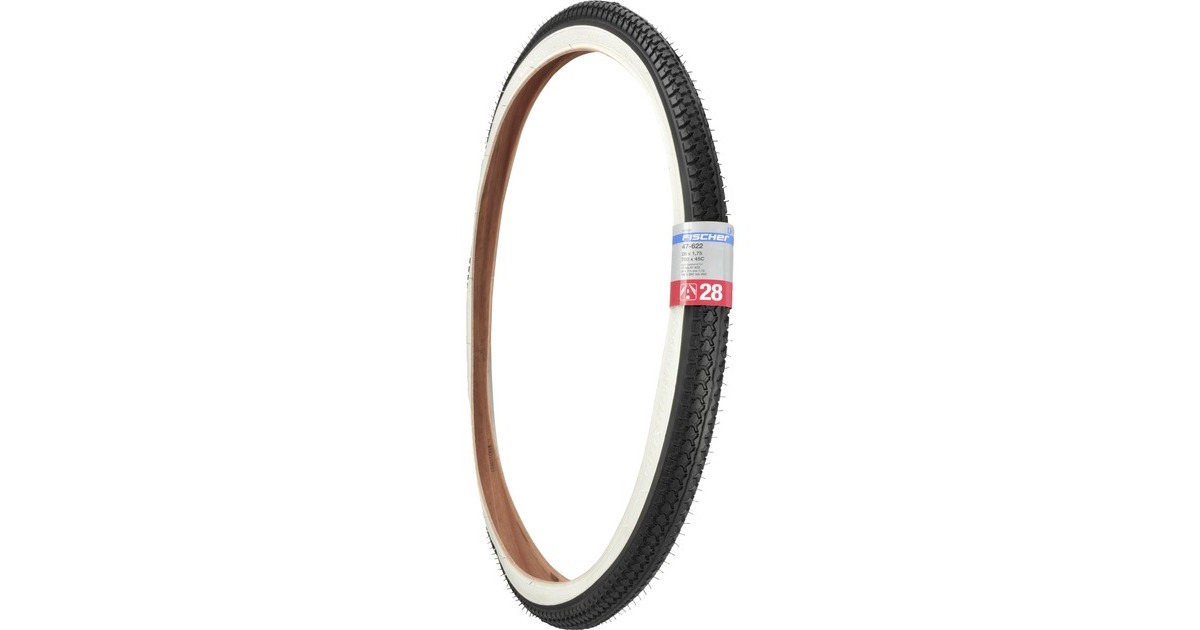 FISCHER Fahrrad Reifen 28" 47-622 Straße(schwarz/weiß)