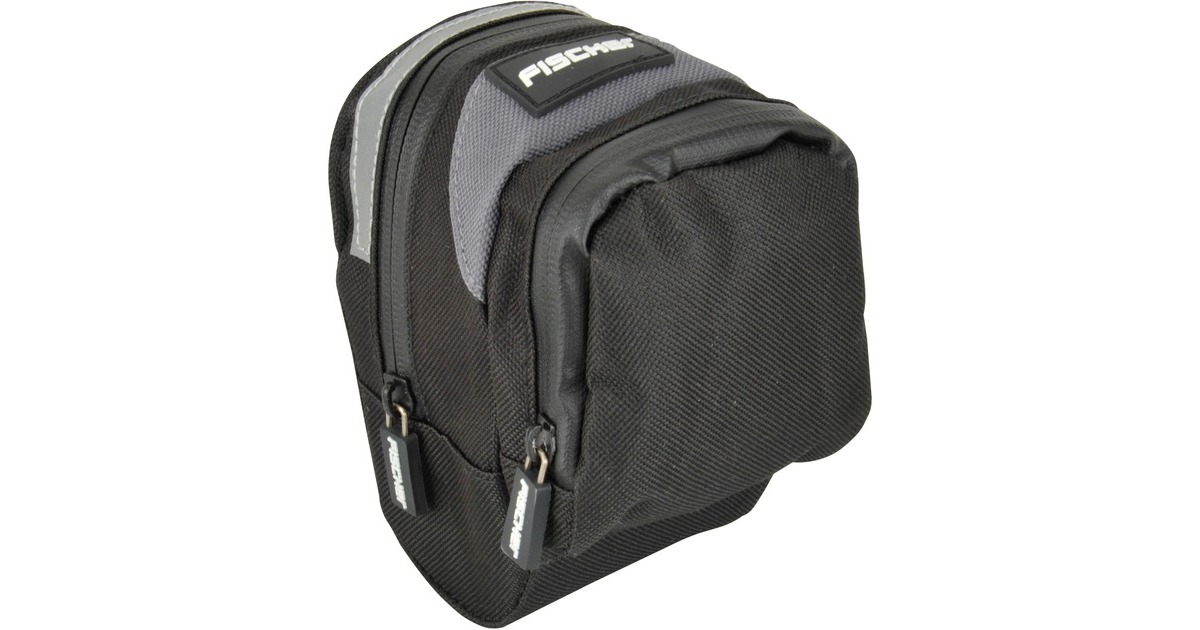 FISCHER Fahrrad Satteltasche, Fahrradkorb/-tasche(schwarz/grau)