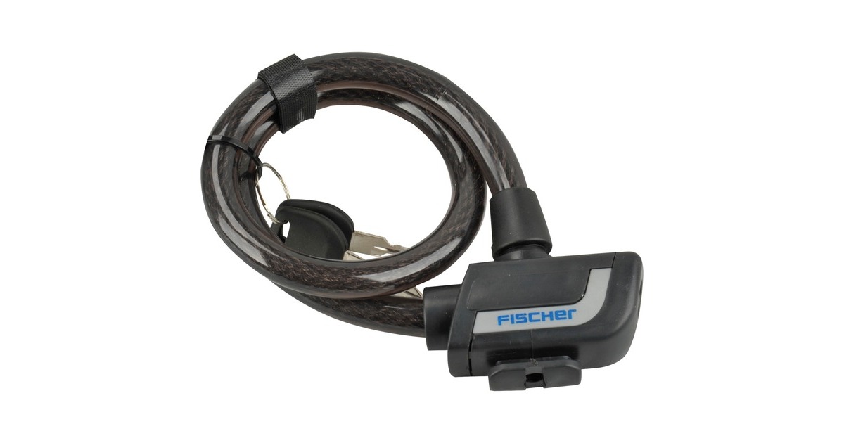 FISCHER Fahrrad Seilschloss(schwarz, 60 cm, 14 mm)