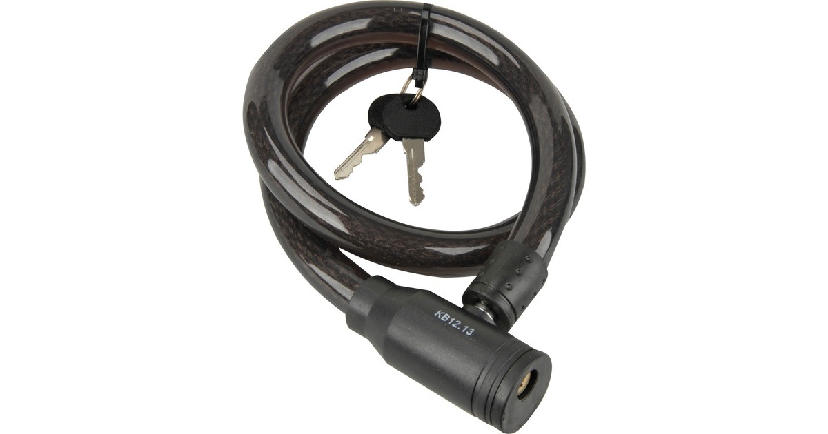 FISCHER Fahrrad Seilschloss(schwarz, 80 cm, 18 mm)