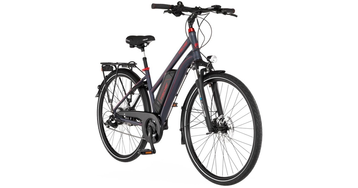 FISCHER Fahrrad Viator 1.0 Damen, Pedelec(anthrazit, 44 cm Rahmen, 28