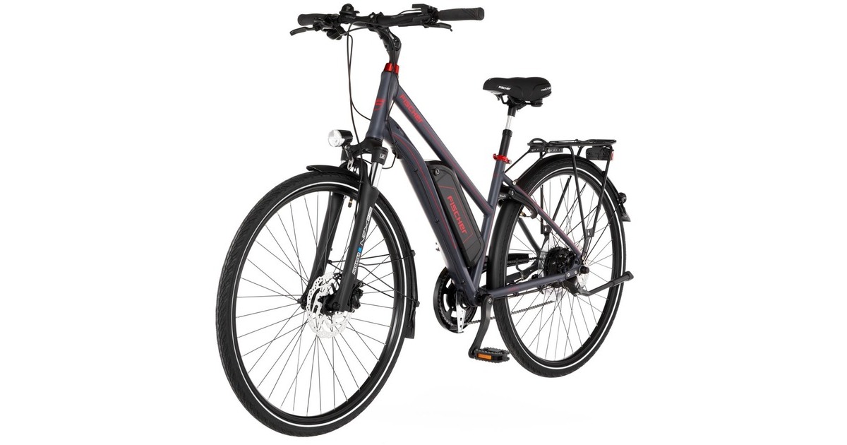FISCHER Fahrrad Viator 1.0 Damen, Pedelec(anthrazit, 44 cm Rahmen, 28
