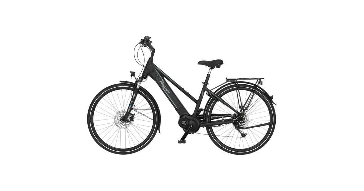 FISCHER Fahrrad Viator 4.1i Damen, Pedelec(schwarz (matt), 44 cm Rahmen, 28