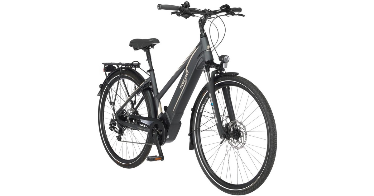 FISCHER Fahrrad Viator 5.0i Damen, Pedelec(grau, 44 cm Rahmen, 28