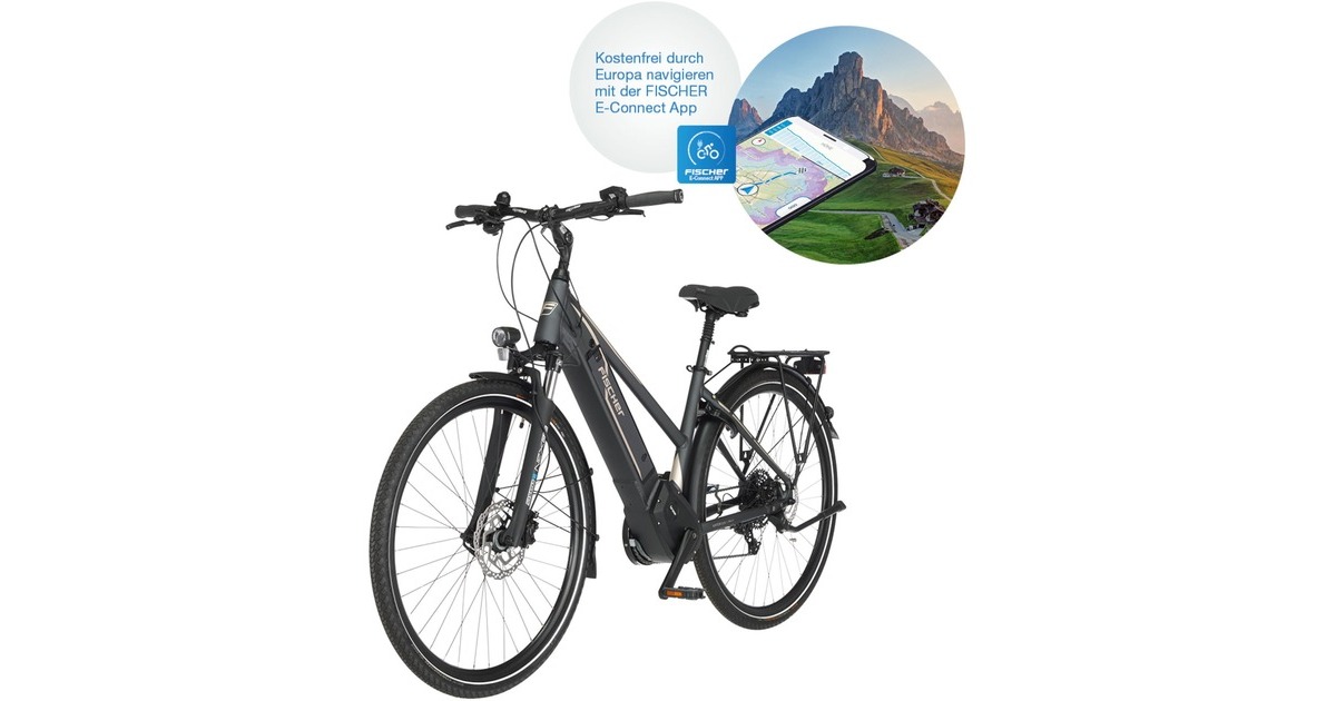 FISCHER Fahrrad Viator 5.0i Damen, Pedelec(grau, 44 cm Rahmen, 28