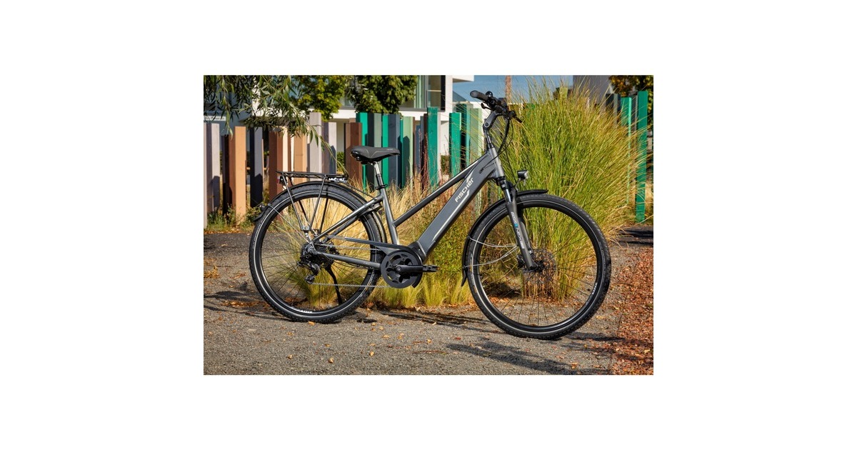 FISCHER Fahrrad Viator 5.0i Damen, Pedelec(grau, 44 cm Rahmen, 28
