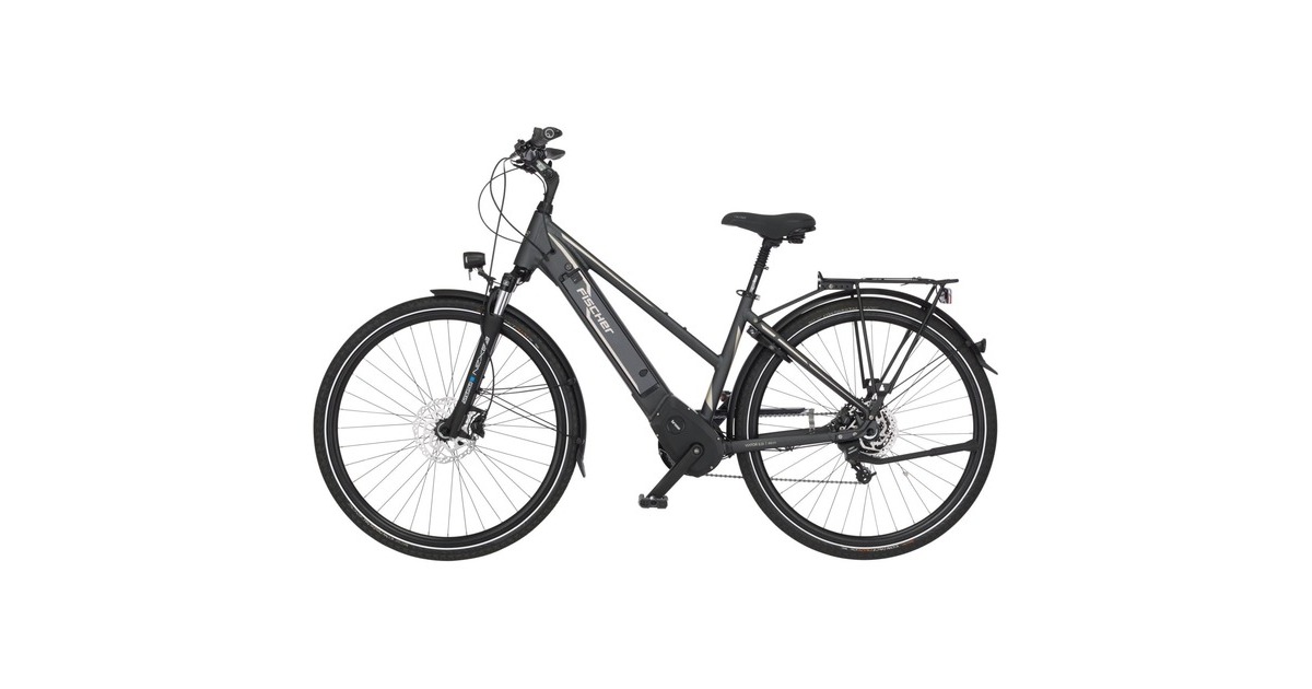 FISCHER Fahrrad Viator 5.0i Damen, Pedelec(grau, 44 cm Rahmen, 28