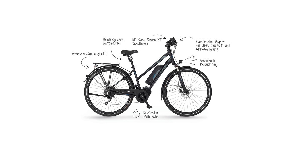 FISCHER Fahrrad Viator ETD 1861, Pedelec(schwarz (matt))