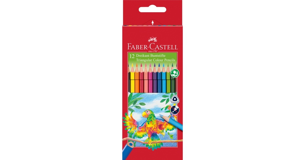 Faber-Castell Buntstift dreikant 12er, Set