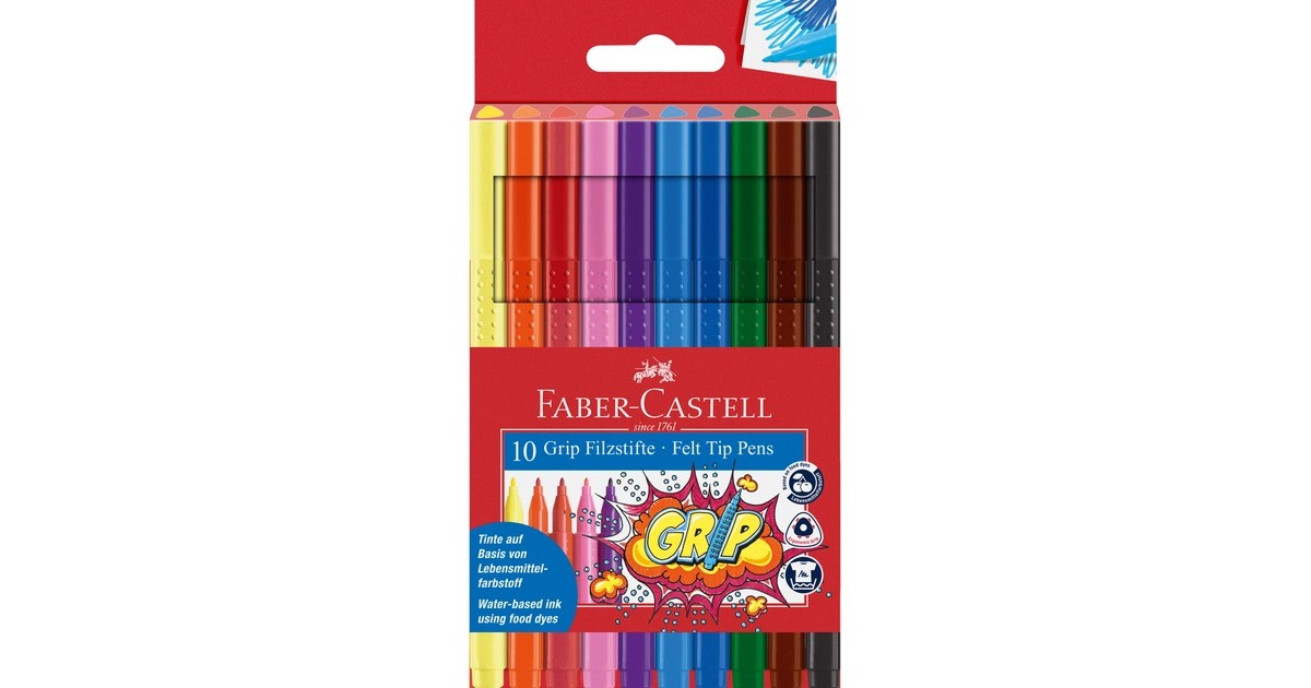 Faber-Castell Grip Filzstift Colour Marker 10er