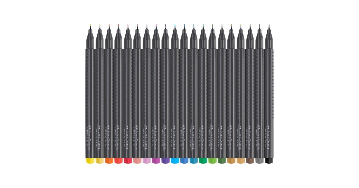 Faber-Castell Grip Fineliner, 0.4, 20er, Set(20 Stück)