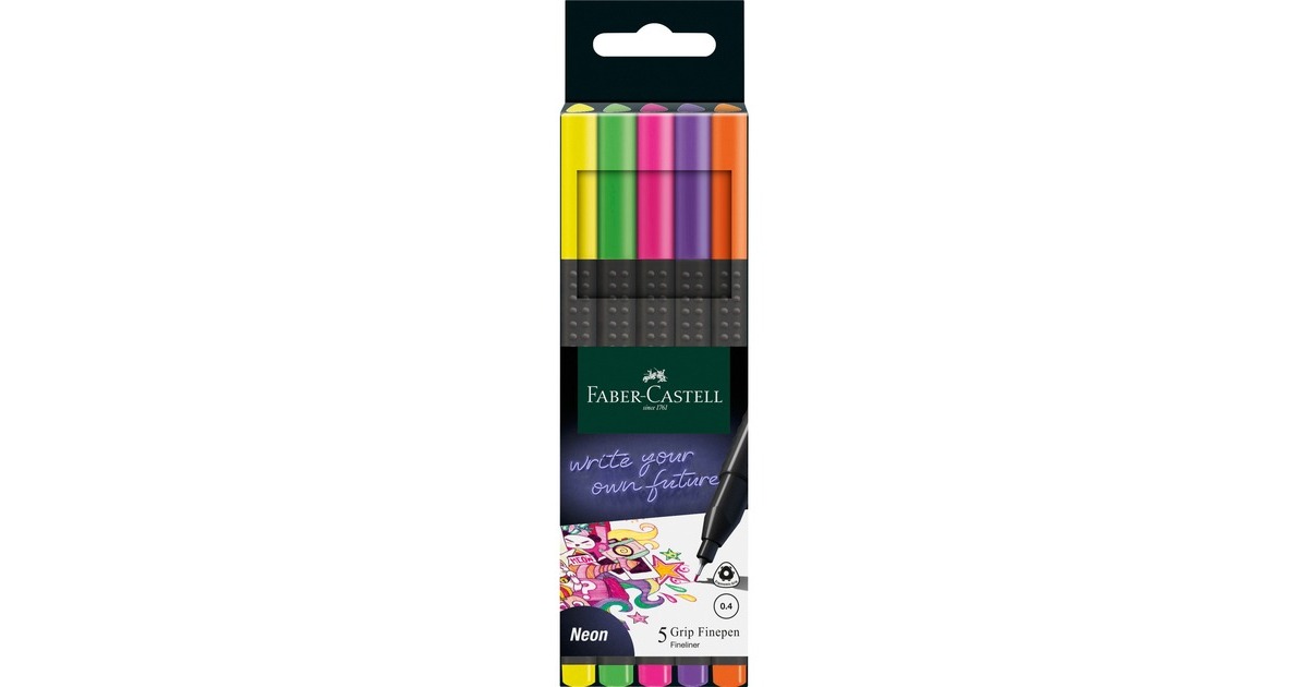 Faber-Castell Grip Finepen neon, Set(5 Stück) Faber-Castell Grip Finepen neon, Set(5 Stück)
