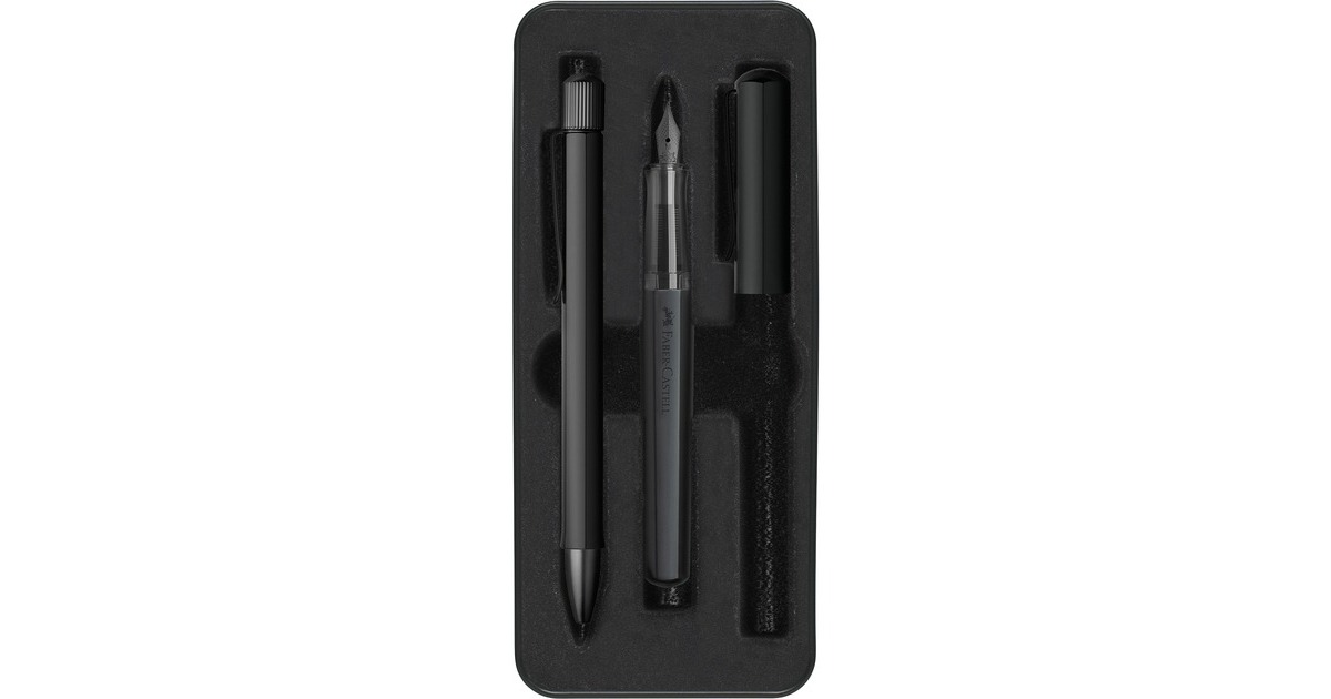 Faber-Castell Hexo Set: Füller M und Kugelschreiber schwarz matt(schwarz (matt)) Faber-Castell Hexo Set: Füller M und Kugelschreiber schwarz matt(schwarz (matt))