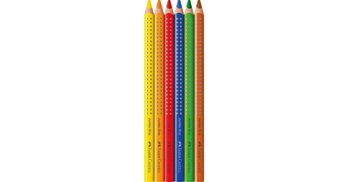 Faber-Castell Jumbo Grip Buntstift, 6er Kartonetui, Set(6 Stück)
