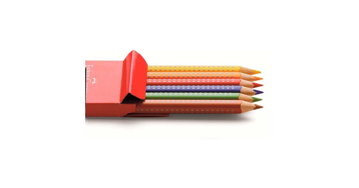 Faber-Castell Jumbo Grip Buntstift, 6er Kartonetui, Set(6 Stück)