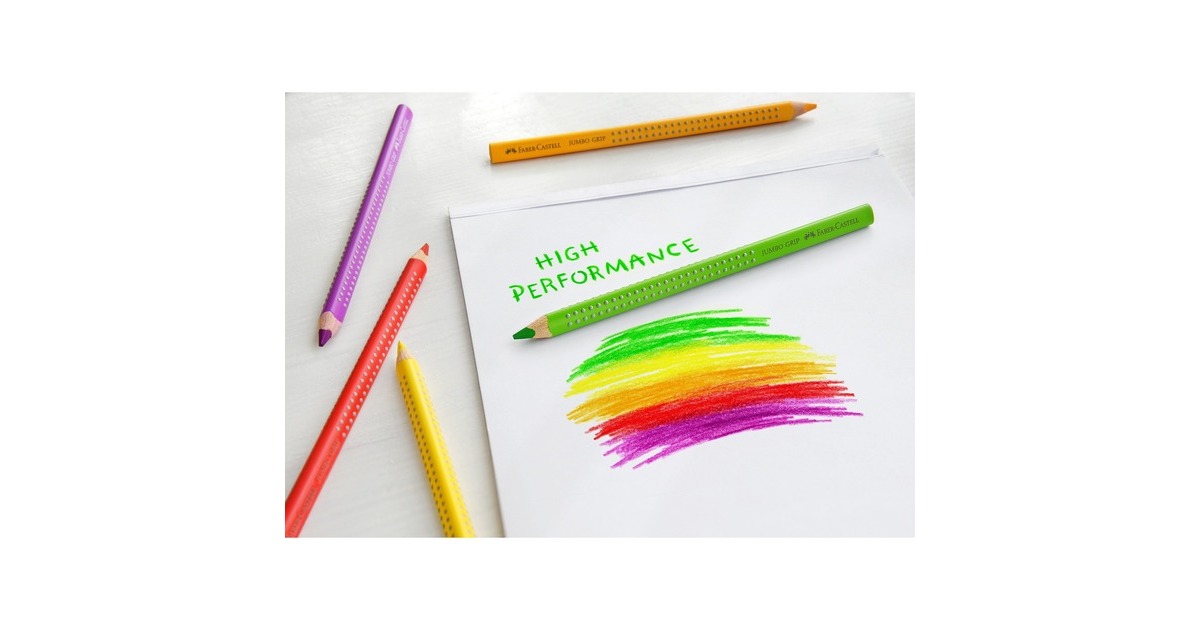 Faber-Castell Jumbo Grip Buntstift, 6er Kartonetui, Set(6 Stück)