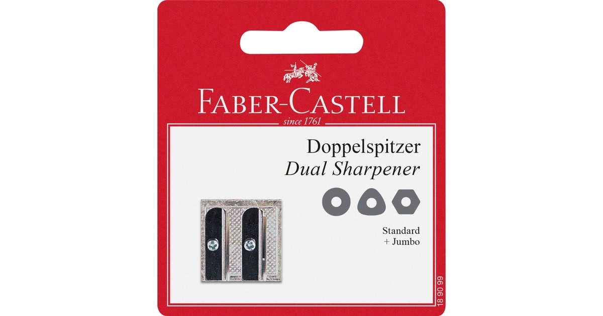 Faber-Castell Metalldoppelspitzer Blisterkarte(silber)