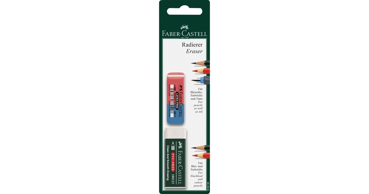 Faber-Castell Radierer 2 Stück, Set