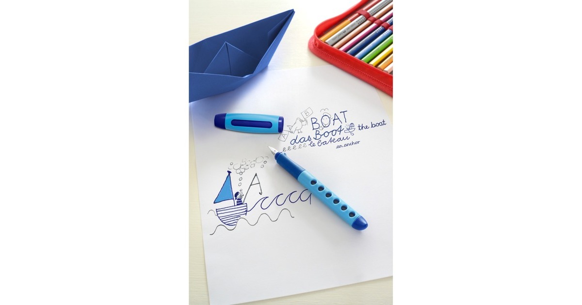 Faber-Castell Scribolino Schulfüller, Linkshänder, blau, Füllfederhalter(blau)