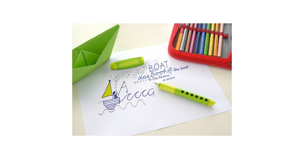 Faber-Castell Scribolino Schulfüller, Linkshänder, hellgrün, Füllfederhalter(hellgrün)