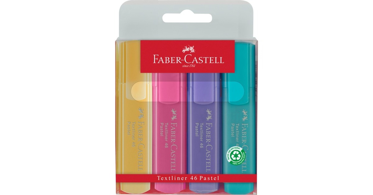 Faber-Castell Textliner 46 Pastell, 4er Etui, Stift