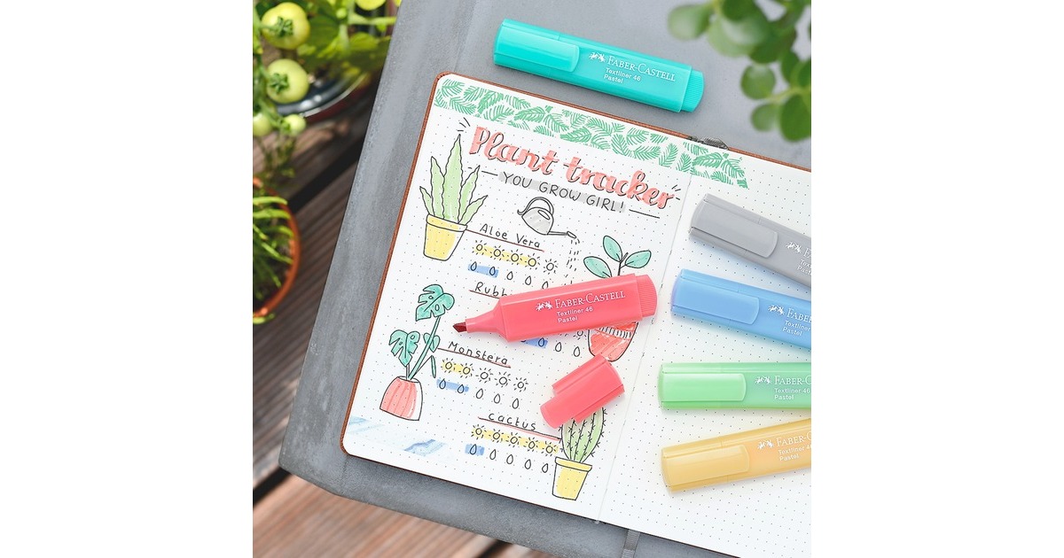 Faber-Castell Textliner 46 Pastell, 4er Etui, Stift